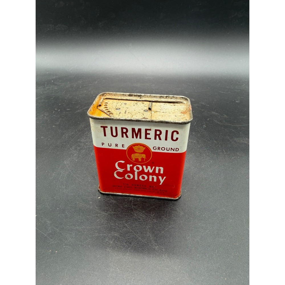 Vintage Crown‎ Colony Pure Ground Turmeric Tin